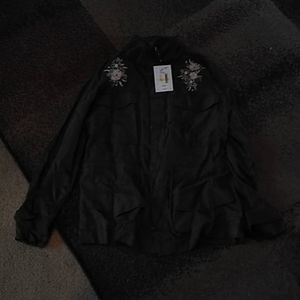 Army green button up never worn brand new